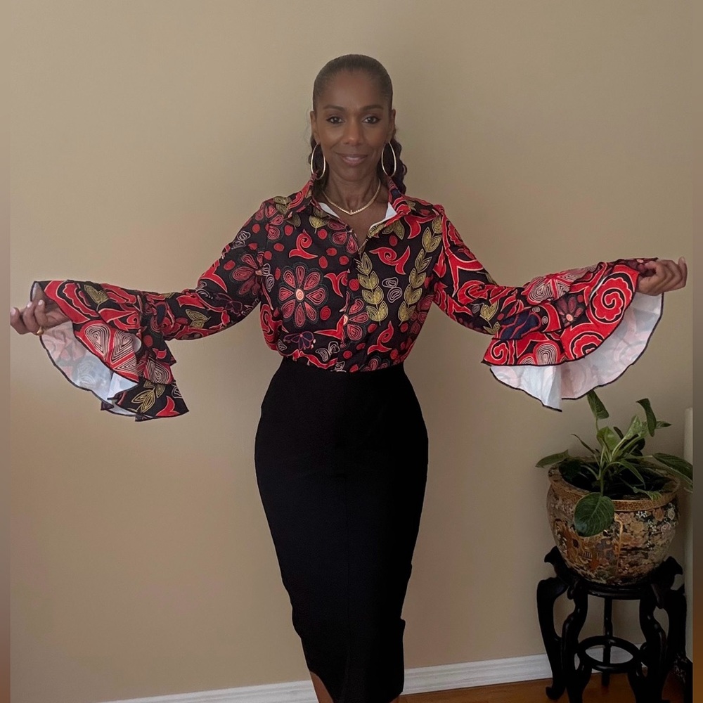 Colorful Floral Women's Top